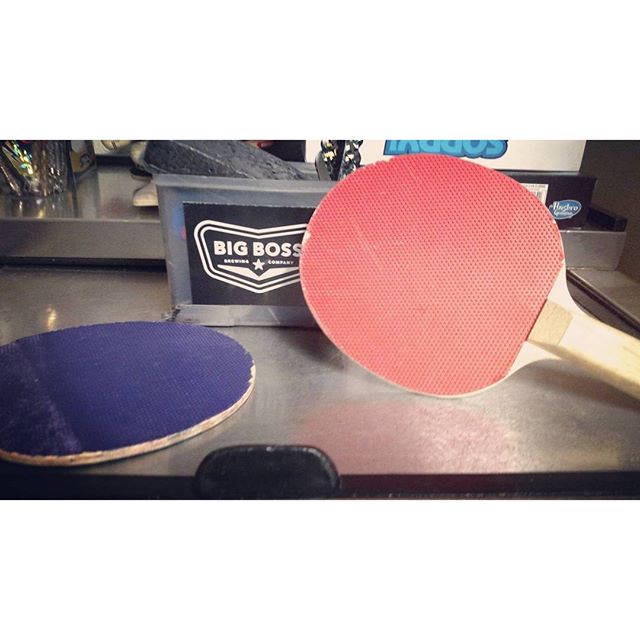 It's ping pong tournament night starting at 6:00! Bull City Street Food will be here for dinner!@big_boss_taproom #pingpong #craftbeer #tournament #foodtruck