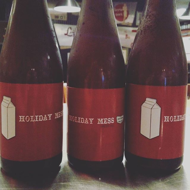 We are selling Holiday Mess on tap and in bottles and hosting the UNC viewing party 12:00 game! Fully Loaded Fritters is here to feed ya! @big_boss_taproom @fullyloadedfritters #holidaymess