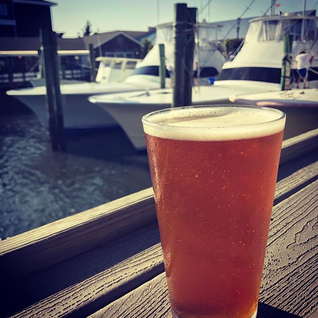 Views of Sugarloaf Island and some Blood Orange High Roller at Tall Tales in Morehead City. #ncbeer #crystalcoast #moreheadcity #sanitary